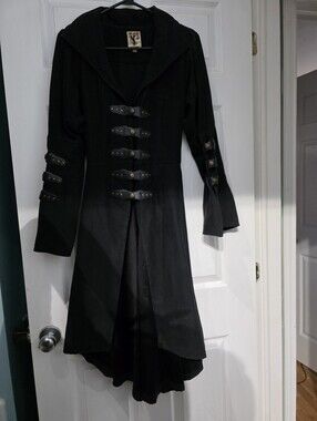 ​Authentic Anne Larochelle | Medieval Redingote - Leather & Corset Back - Small